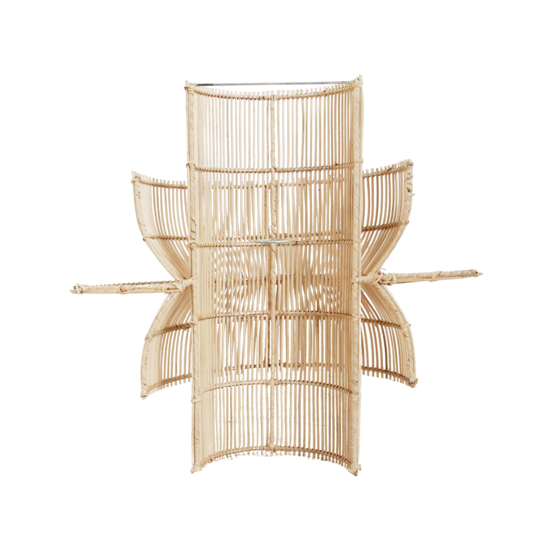 Raw Materials Wandleuchte Rattan asymmetrisch