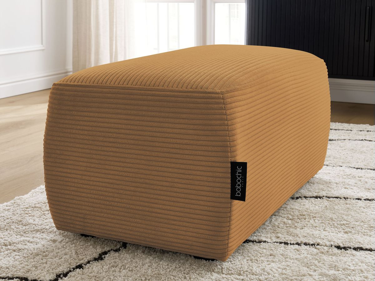 Bobochic Atilla Pouf Cordsamt Gelb