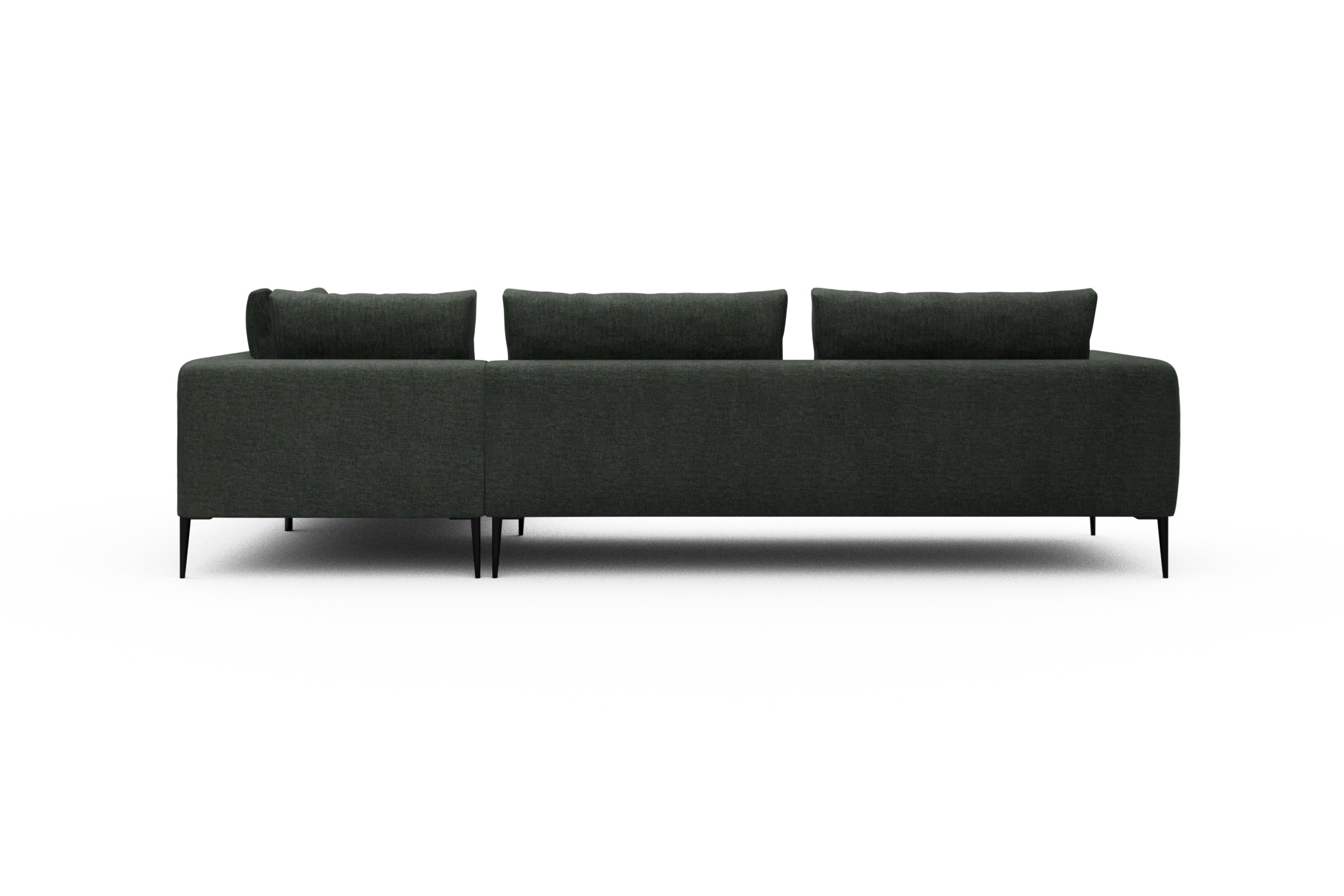 Ecksofa Paul Relax-Ecke links mit 3-Sitzer Aivi-Pine-Green