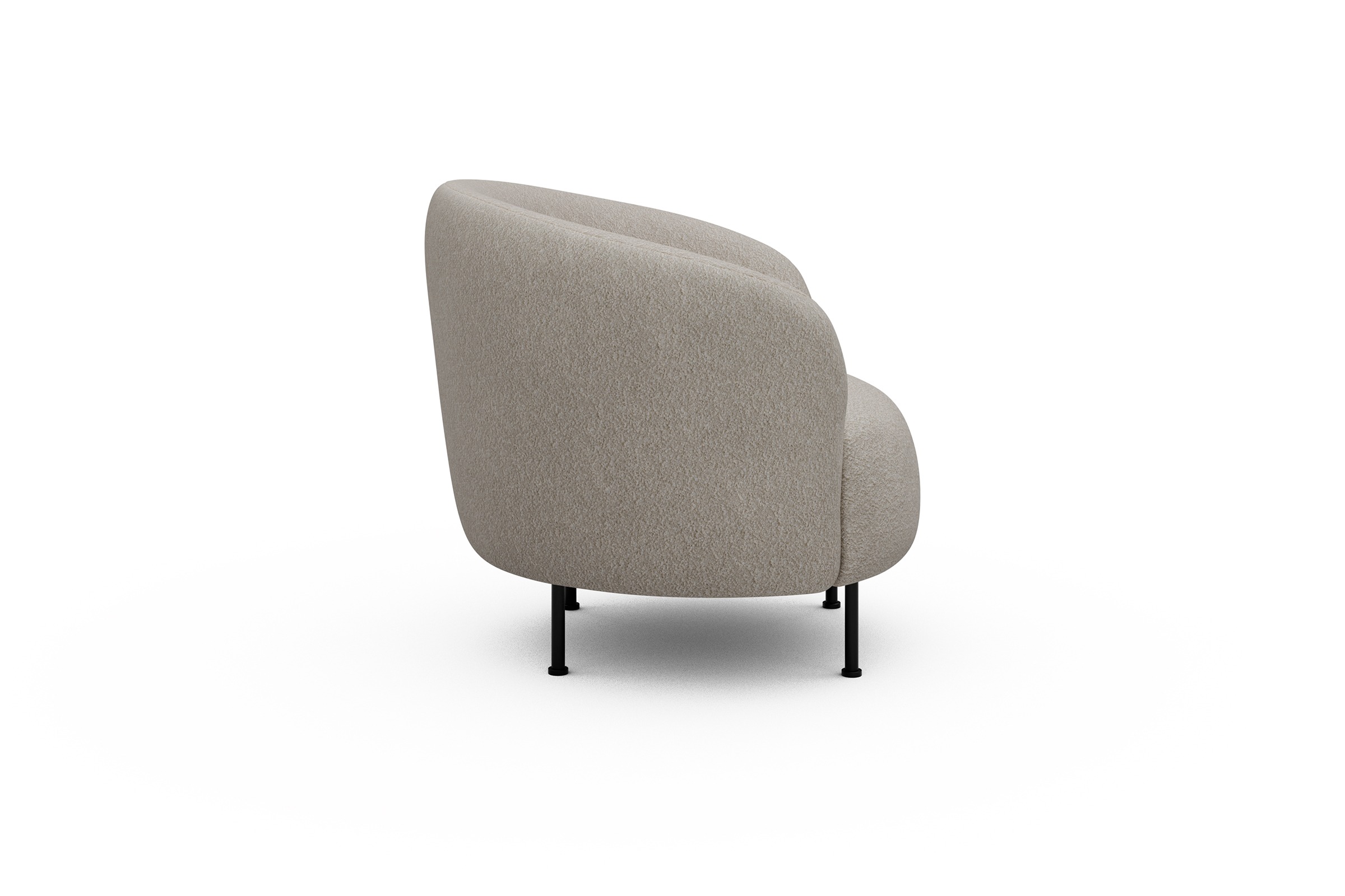 Sessel Ronda Metallbeine Schwarz Aivi-Lace-Beige