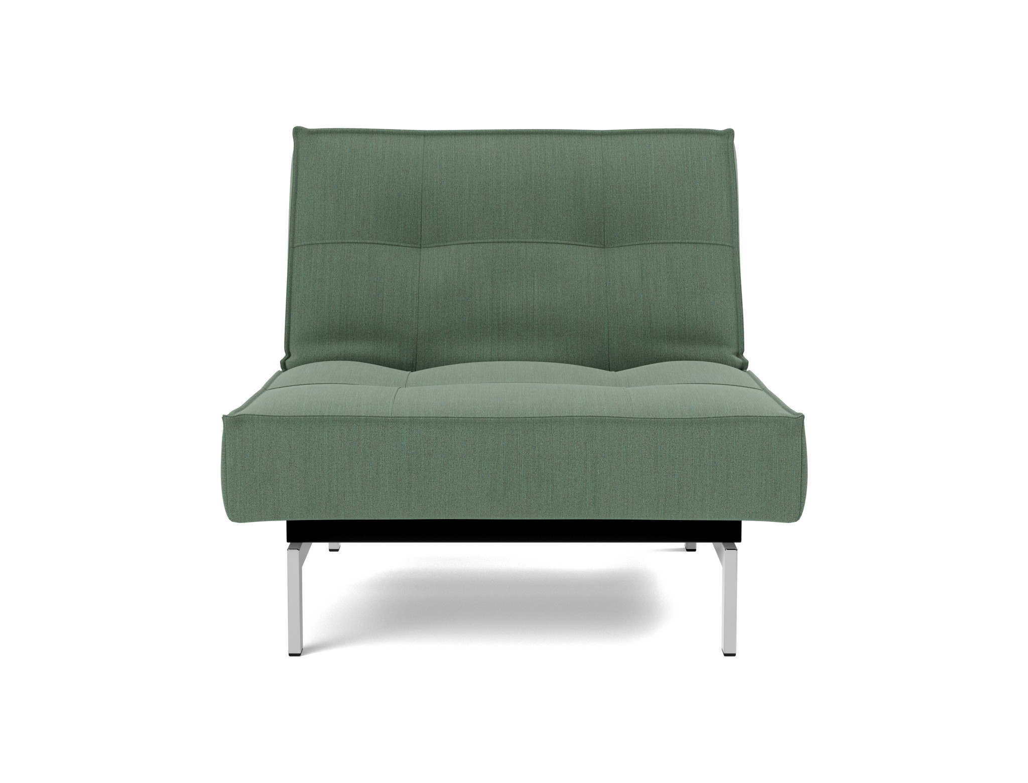 Sessel Splitback Flachgewebe Elegance 518-Green Beine Chrom