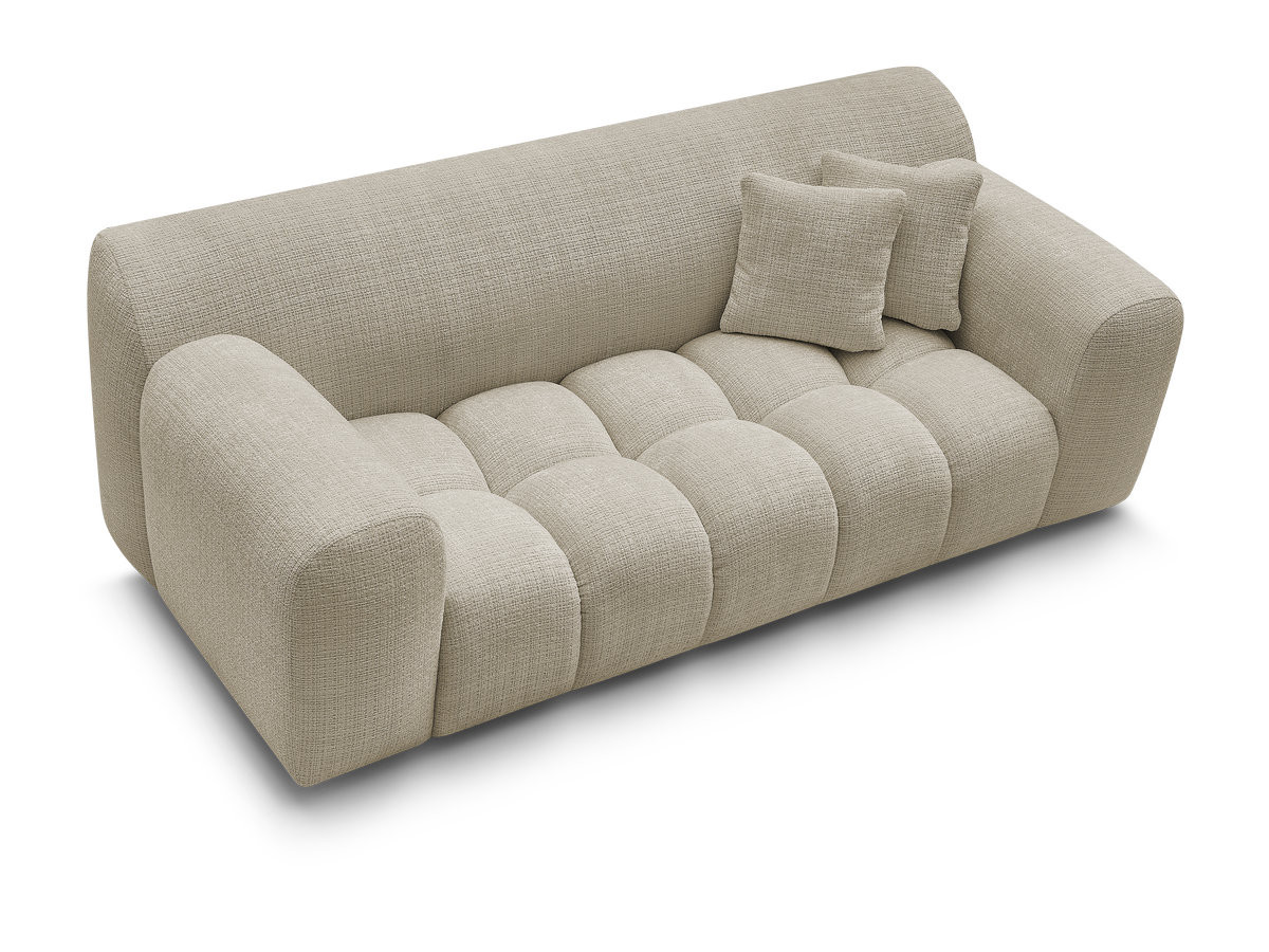 Bobochic Melisse Sofa 2-Sitzer Strukturstoff Beige