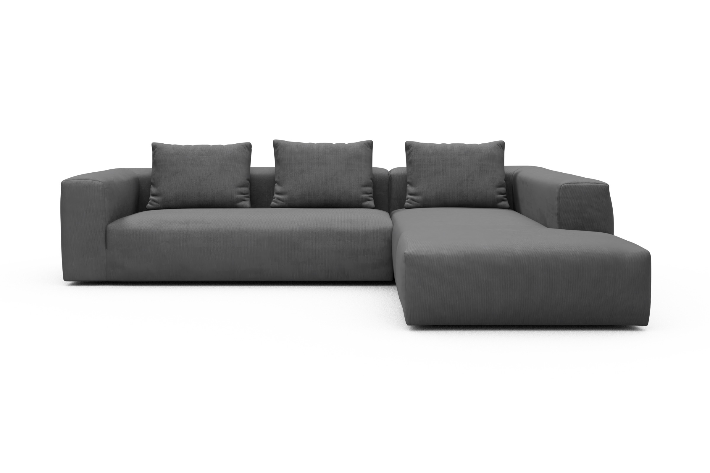 Skandi Home Ecksofa Fred Relax-Ecke rechts mit 2,5-Sitzer Cordufine-Grey moebelfaktor
