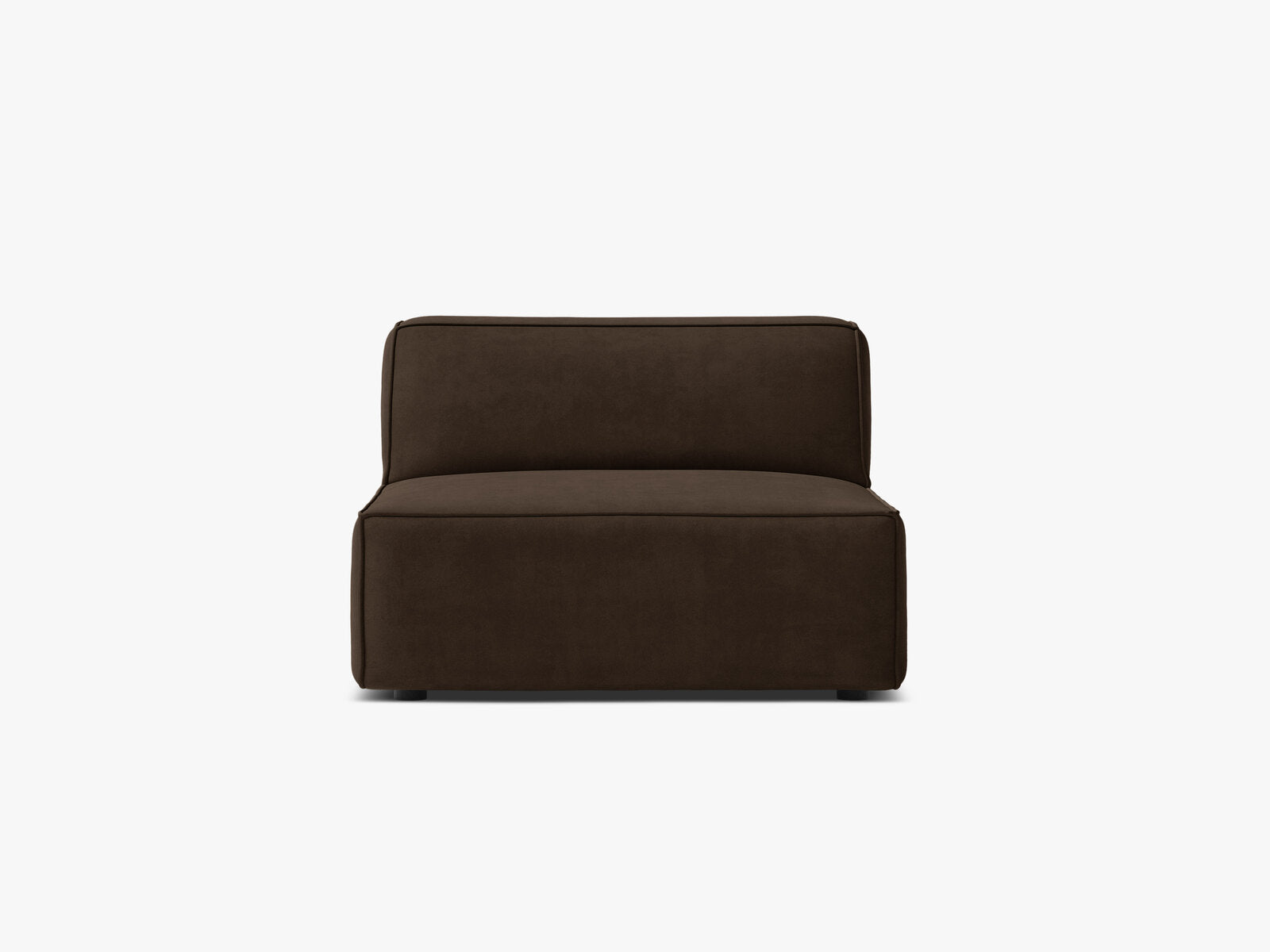 Micadoni Jodie Sofamodul armlos Samt Bluvel Dunkelbraun