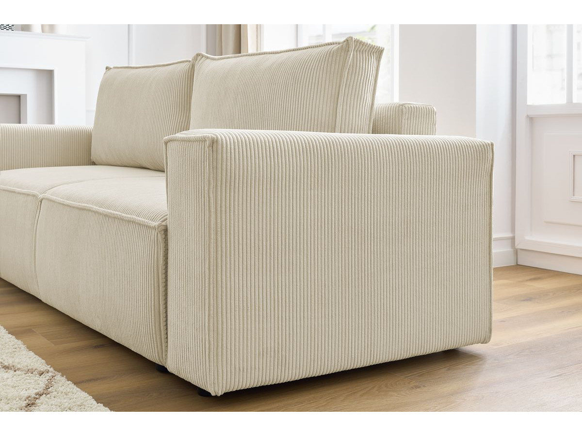 Bobochic Nihad Sofa 3-Sitzer Cordsamt Beige