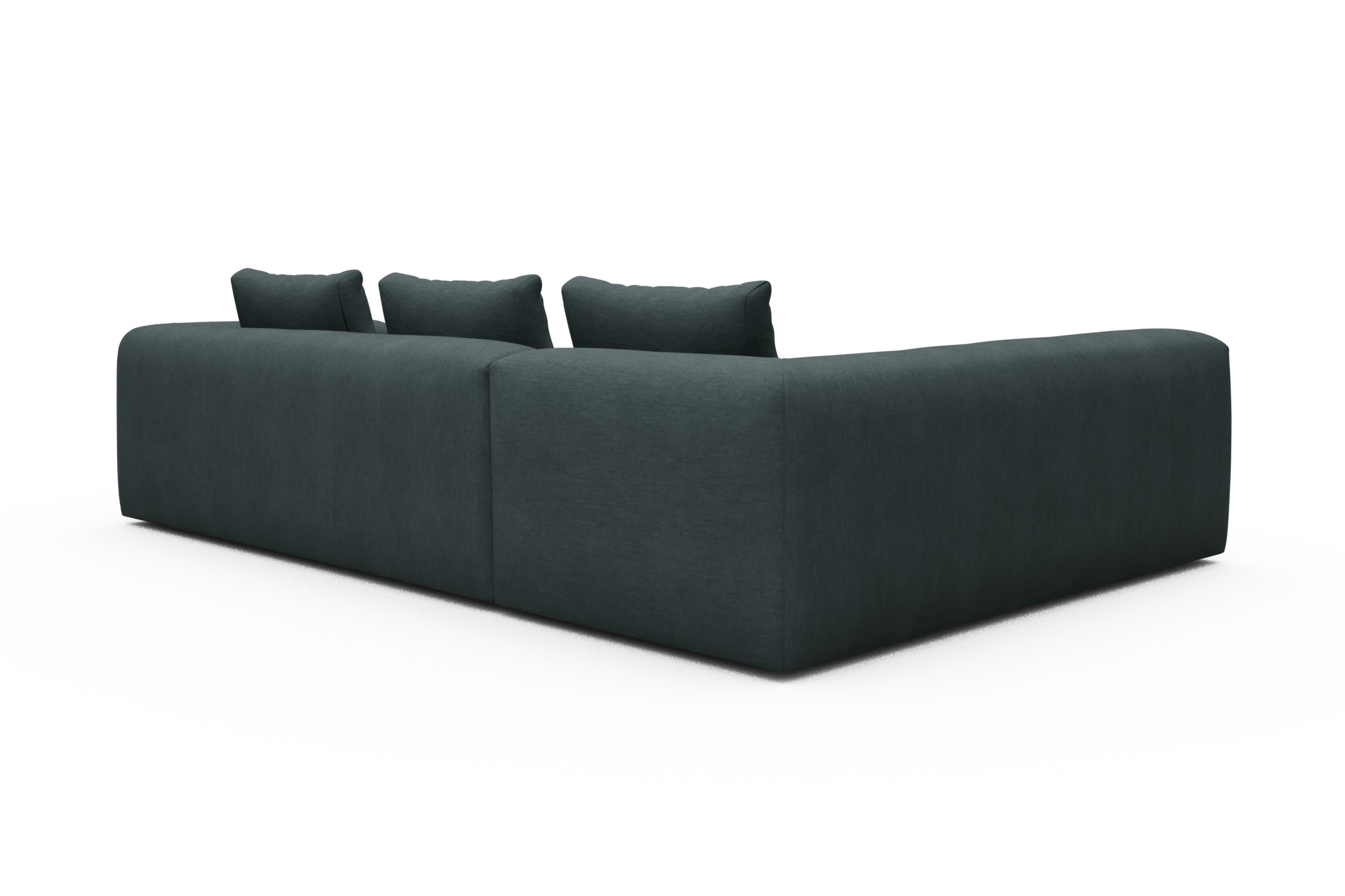 Ecksofa Fred 2x 2,5-Sitzer links offen Vivus-Blue