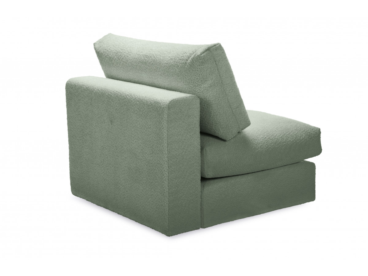 Bobochic Paris Sofamodul 1-Sitzer Bouclé-Stoff Grün