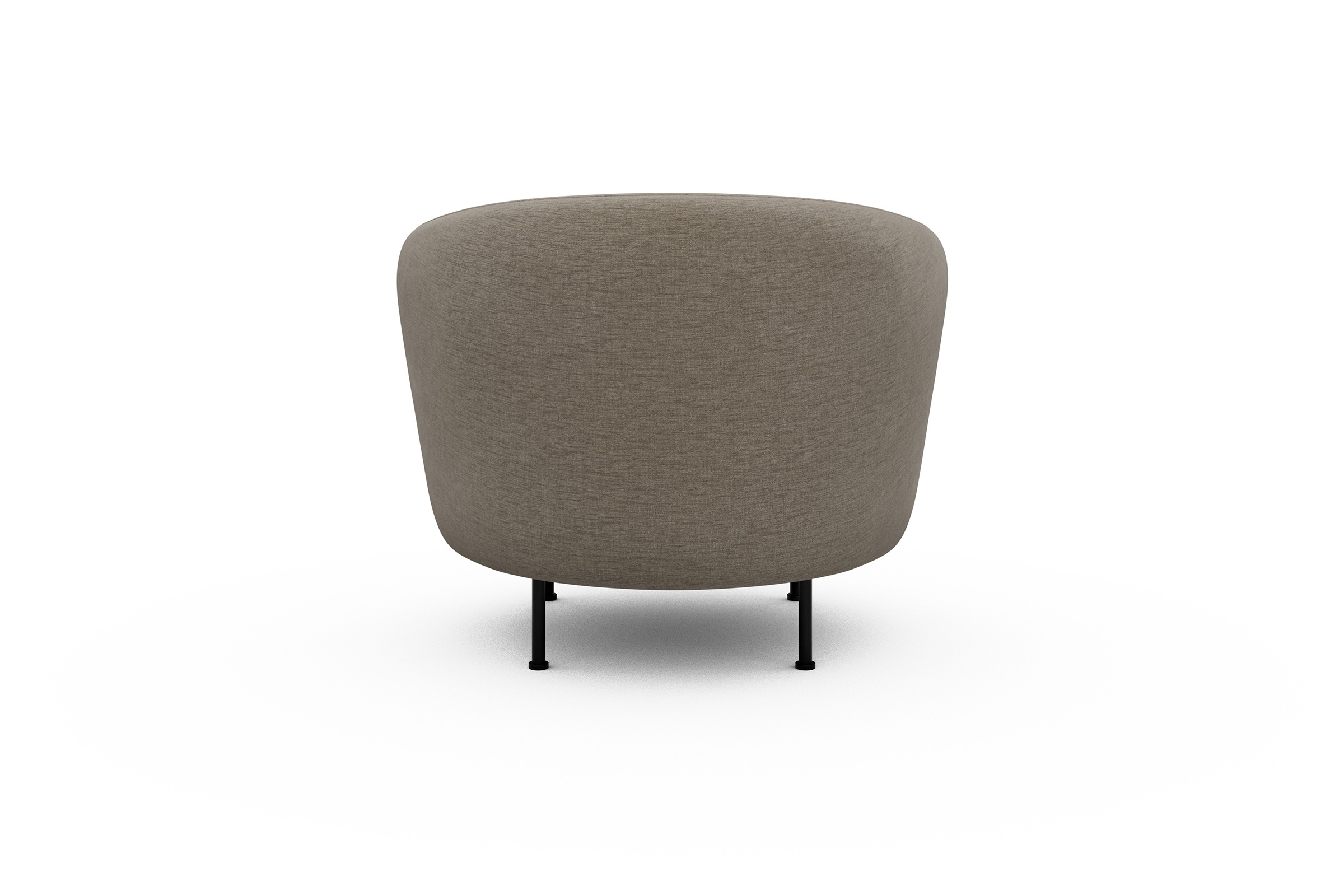Sessel Ronda Metallbeine Schwarz Smooth-Beige