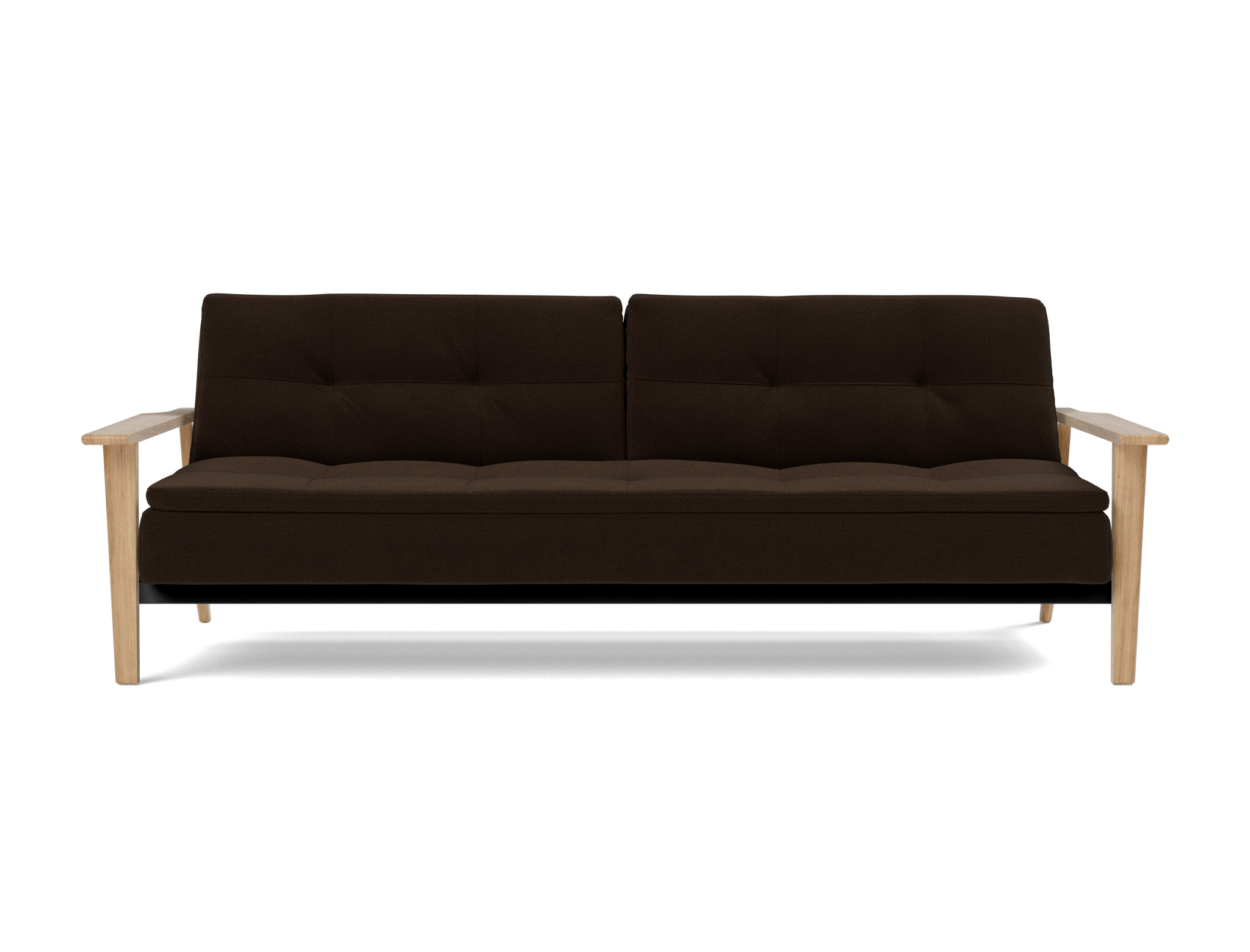 Schlafsofa Dublexo Frej Strukturierter Stoff Taura 358-Chocco