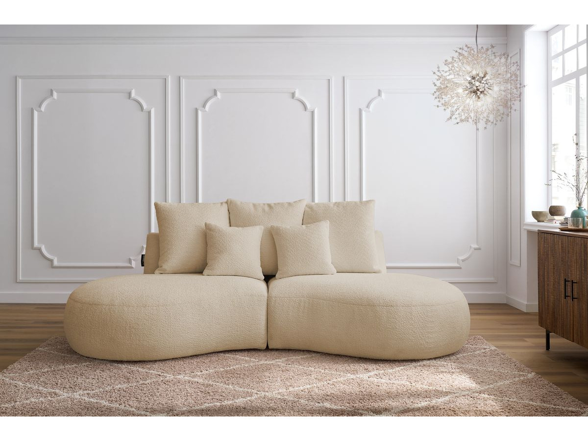 Bobochic Saint-germain Sofa 3-Sitzer Bouclé-Stoff Beige