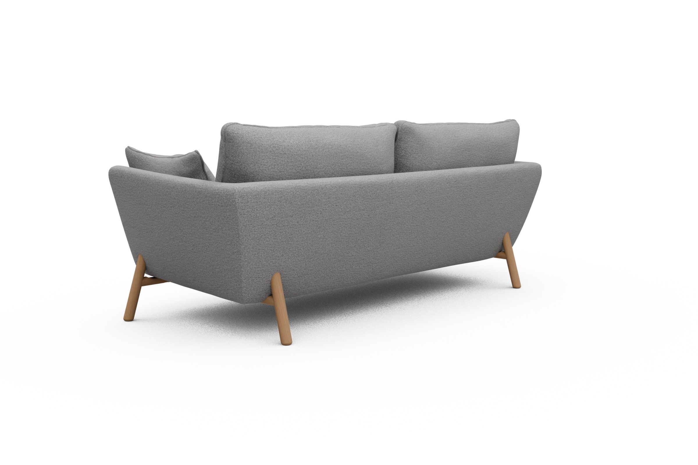 Sofa Emil 3-Sitzer Beinfarbe Eiche Natur Sama-Grey