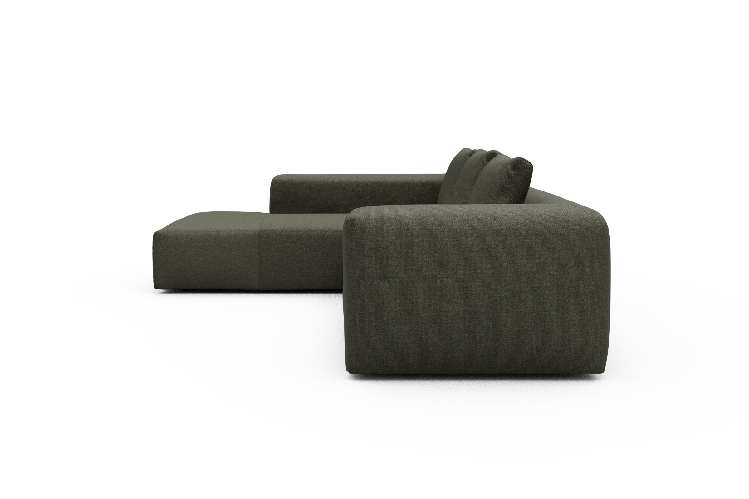 Ecksofa Fred Relax-Ecke links mit 2,5-Sitzer Sama-Winter-Moss