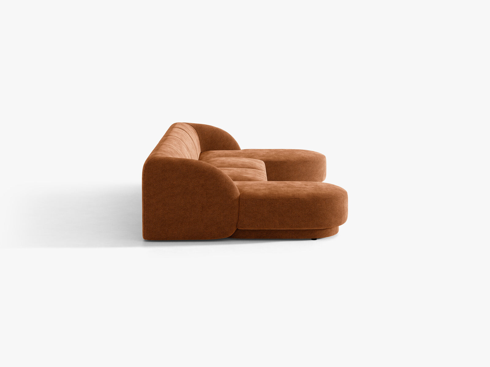 Micadoni Panorama-Sofa Miley 5-Sitzer Chenille Eden Ziegel