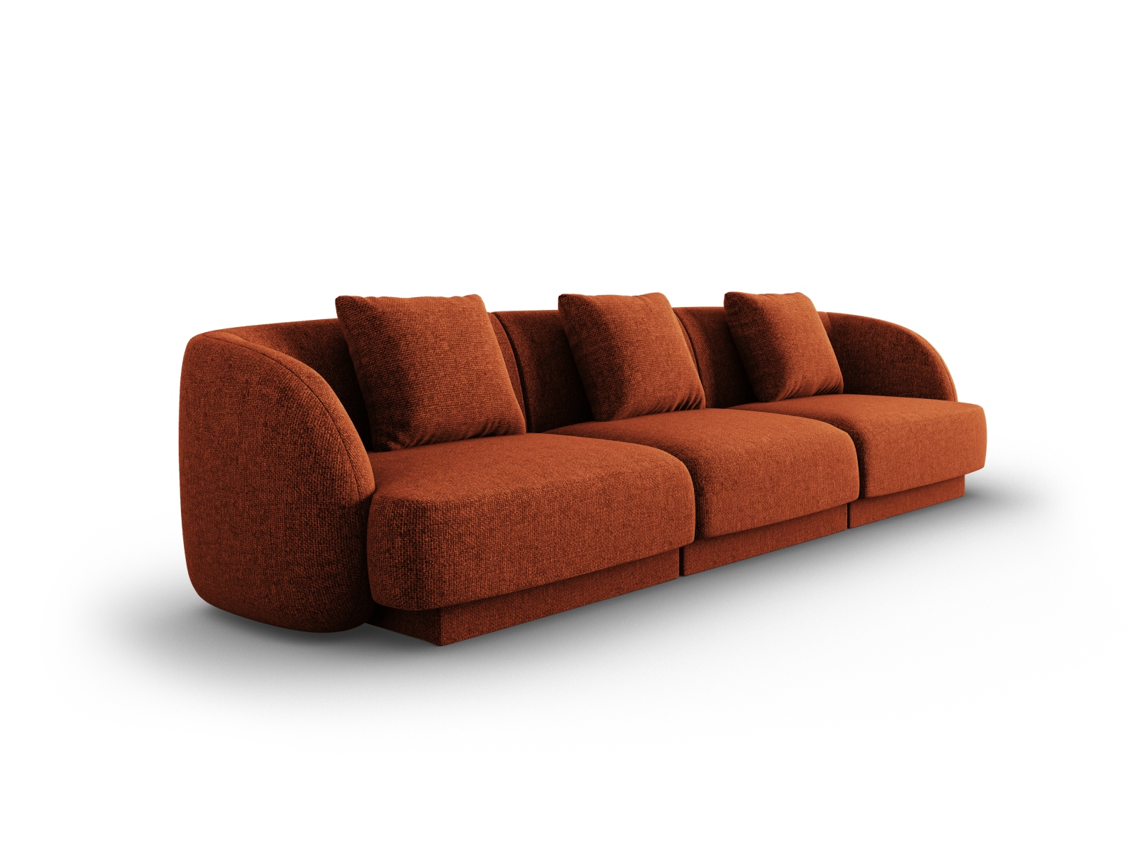 Cosmopolitan Design Sofa Tulum 3-Sitzer Chenille Eden Ziegel