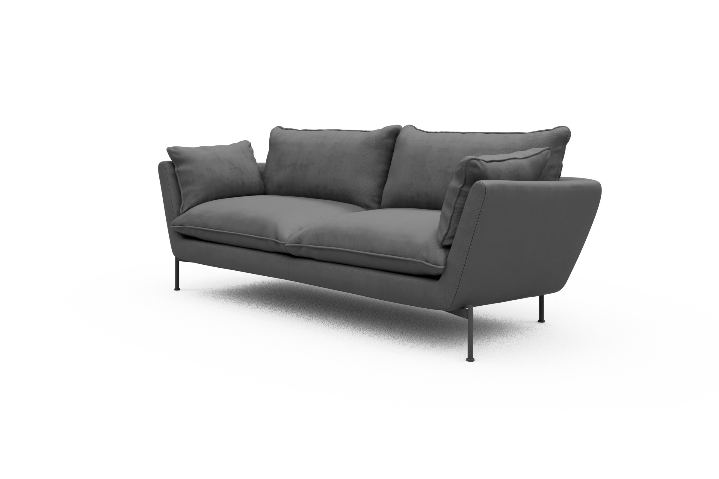Sofa Anton PREMIUM 3-Sitzer Cordufine-Grey