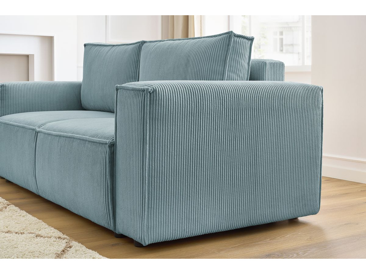 Bobochic Nihad Sofa 2-Sitzer Cordsamt Hellblau