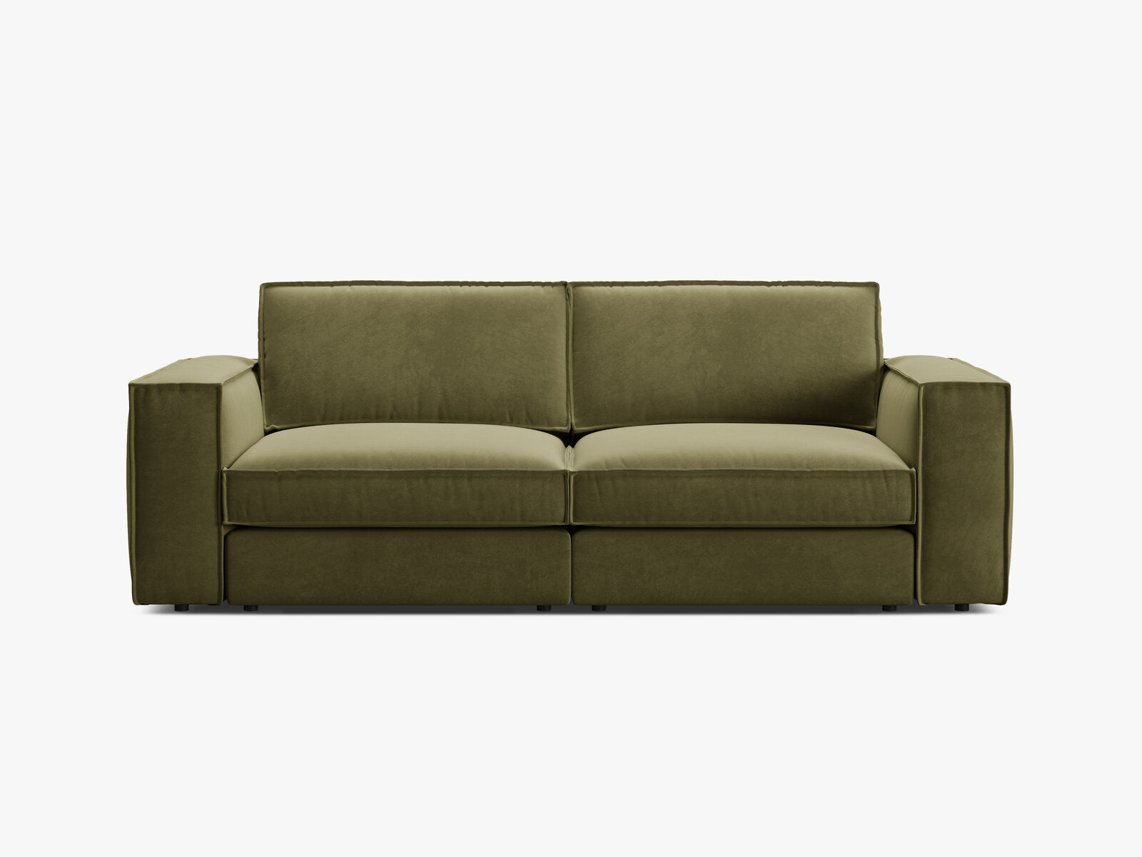 Micadoni modulares Sofa Pola 3-Sitzer Samt Salvador Grün