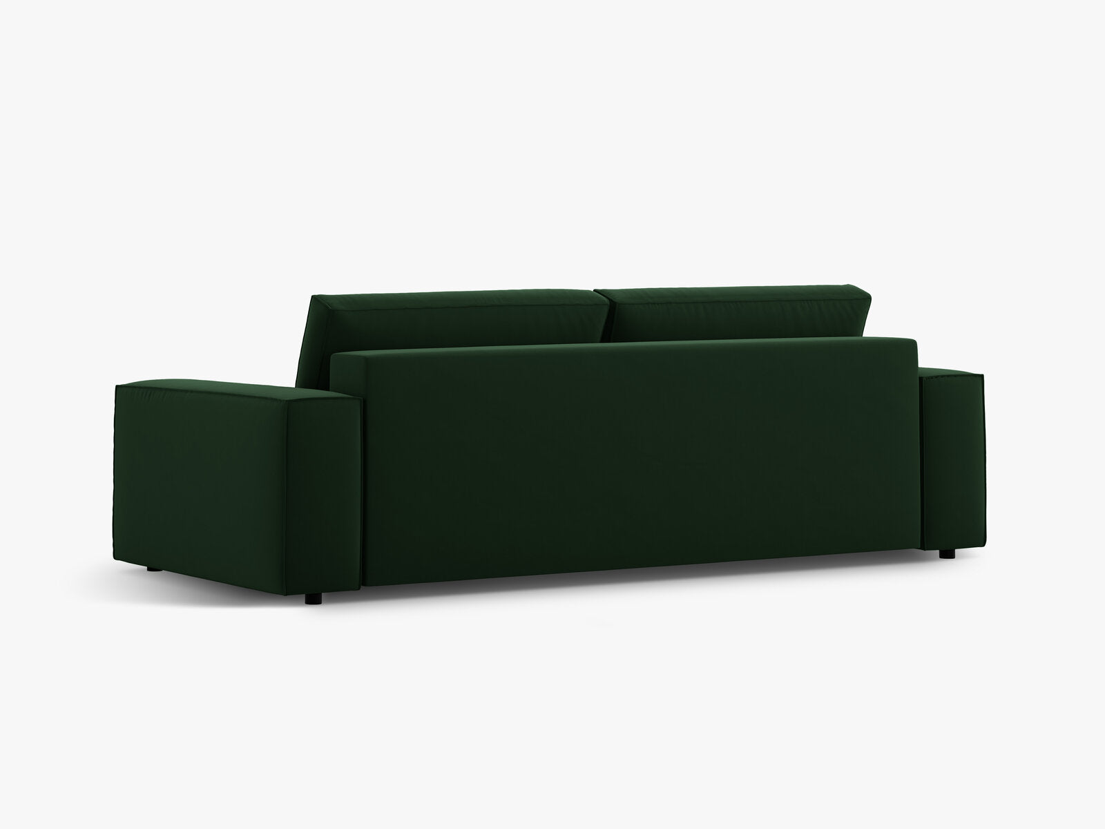 Micadoni Schlafsofa Jodie 3-Sitzer Samt Flaschengrün