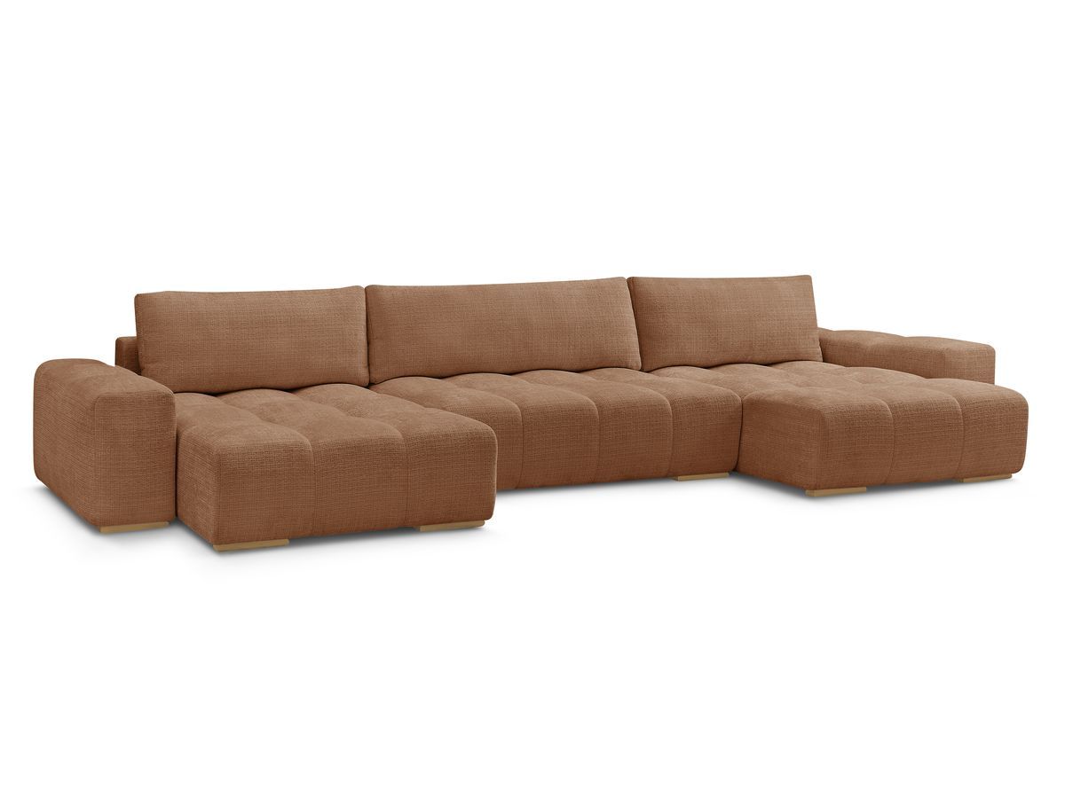 Bobochic Anakin Wohnlandschaft, 3 Kissen Strukturstoff Orange