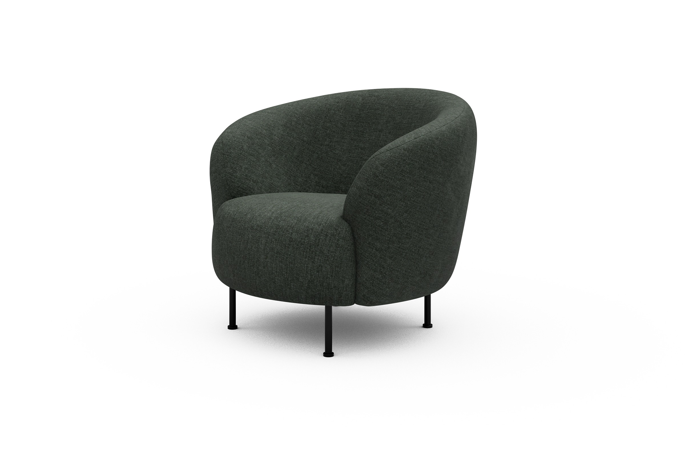 Sessel Ronda Metallbeine Schwarz Aivi-Pine-Green
