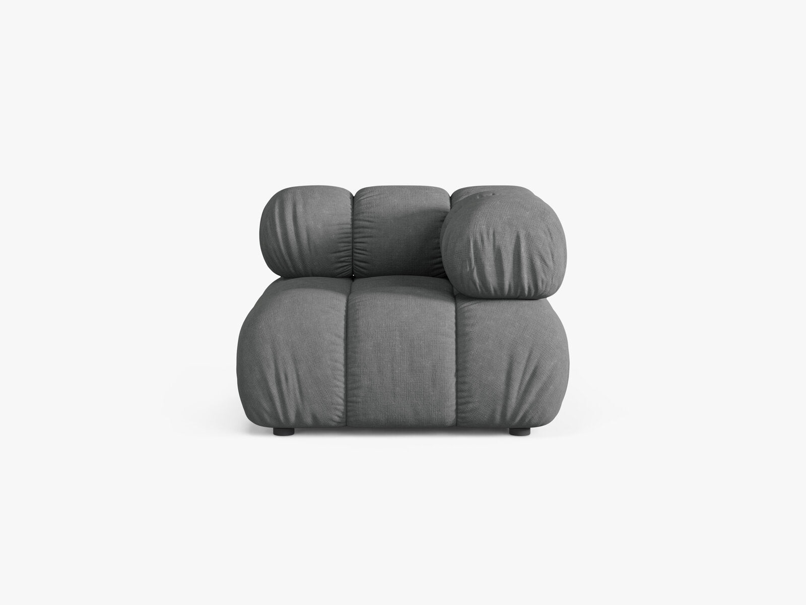 Micadoni symmetrisches Eckmodul Bellis Strukturierter Stoff Liberty Grau