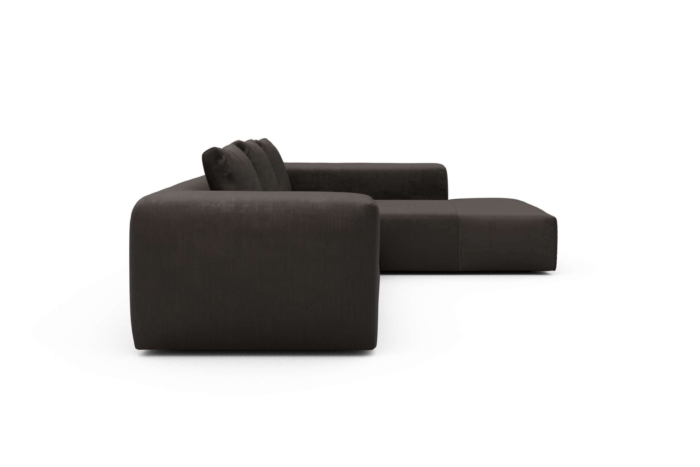 Ecksofa Fred Relax-Ecke rechts mit 2,5-Sitzer Cordufine-Taupe