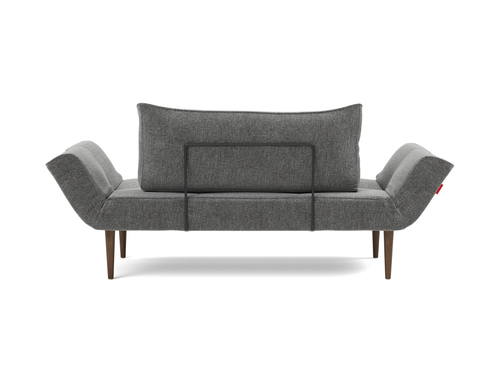 Tagesbett Zeal Strukturierter Stoff Twist 563-Charcoal Beine Styletto Eiche dunkel