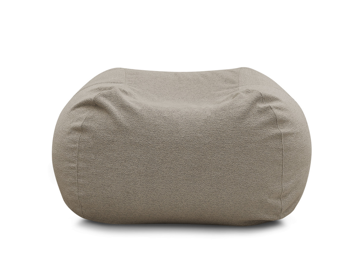 Bobochic Voltaire Pouf 120 × 70 cm Melange-Stoff Taupe