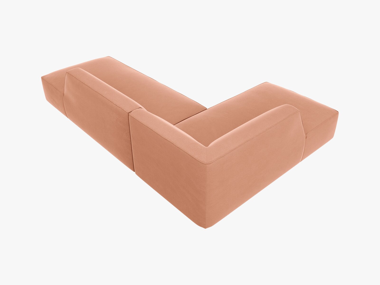 Micadoni Ecksofa Ruby 4-Sitzer Links Samt Salvador Rosa