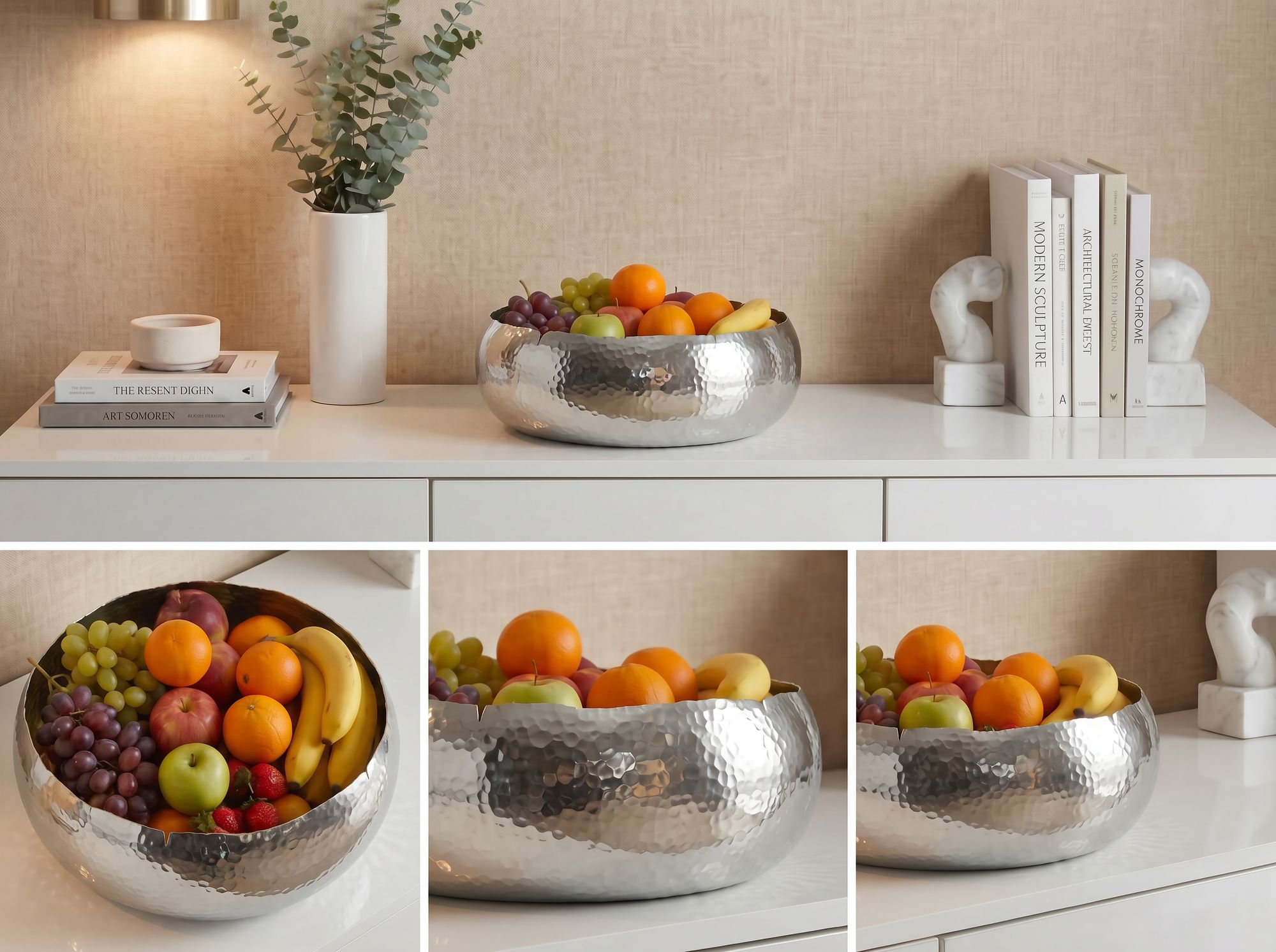 Dekoschale Svartskog Aluminium Silber Ø 35 cm