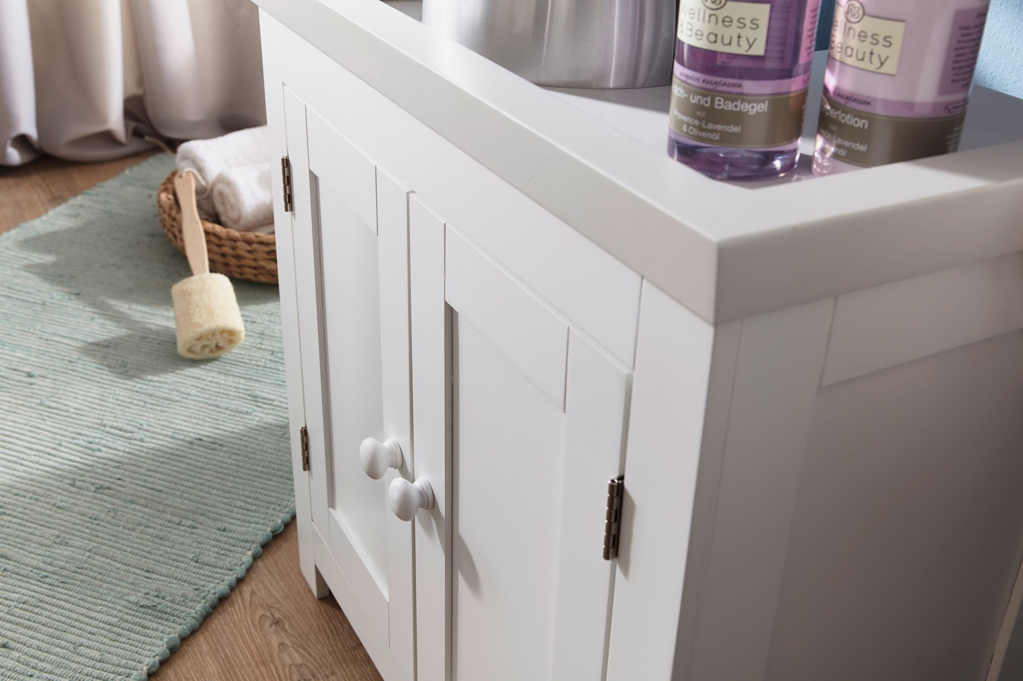 Waschbeckenschrank Hemsedal Weiß 57 × 30 × 55,5 cm