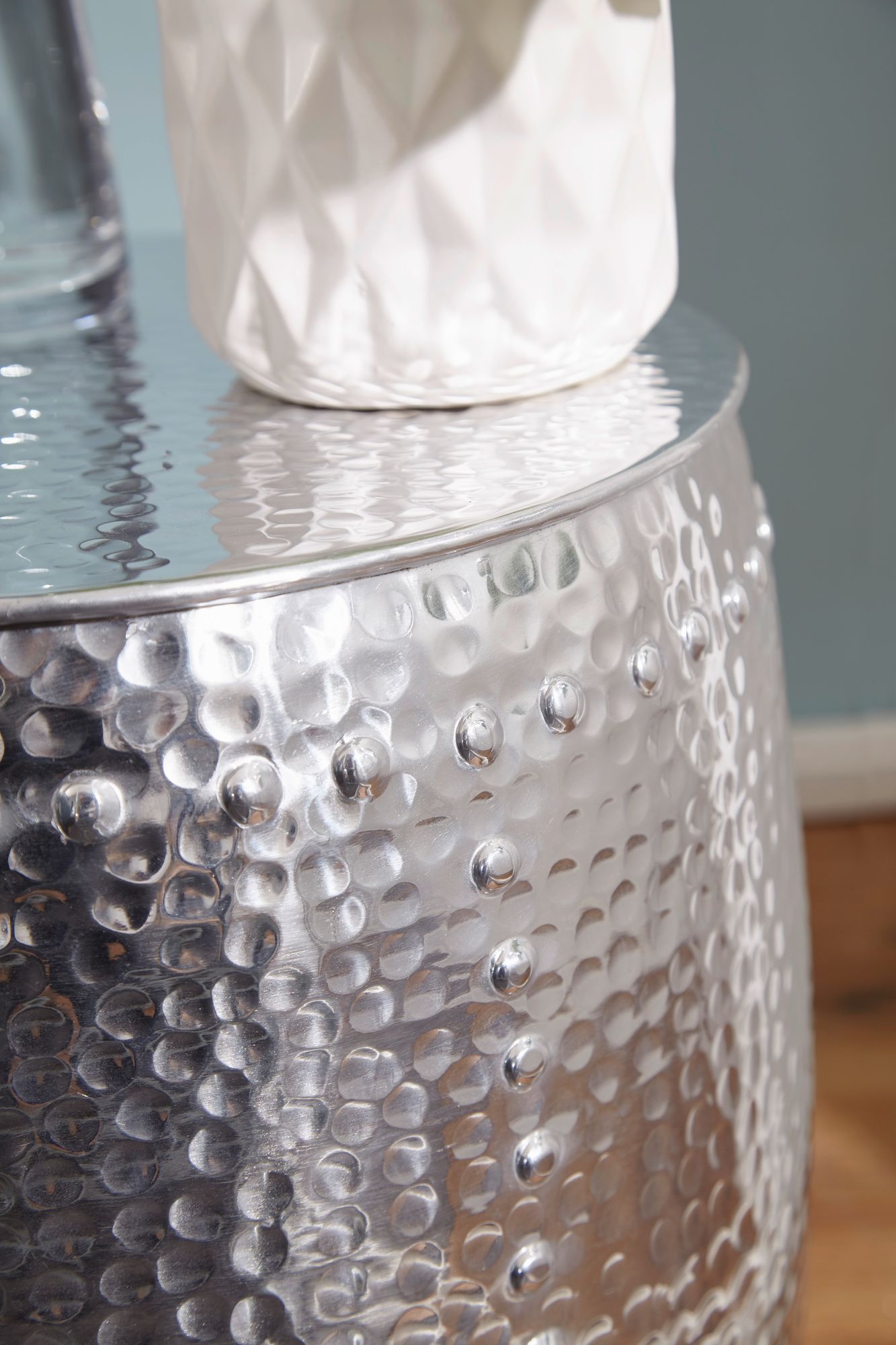 Beistelltisch Vega Aluminium Silber Ø 42 × H 49 cm