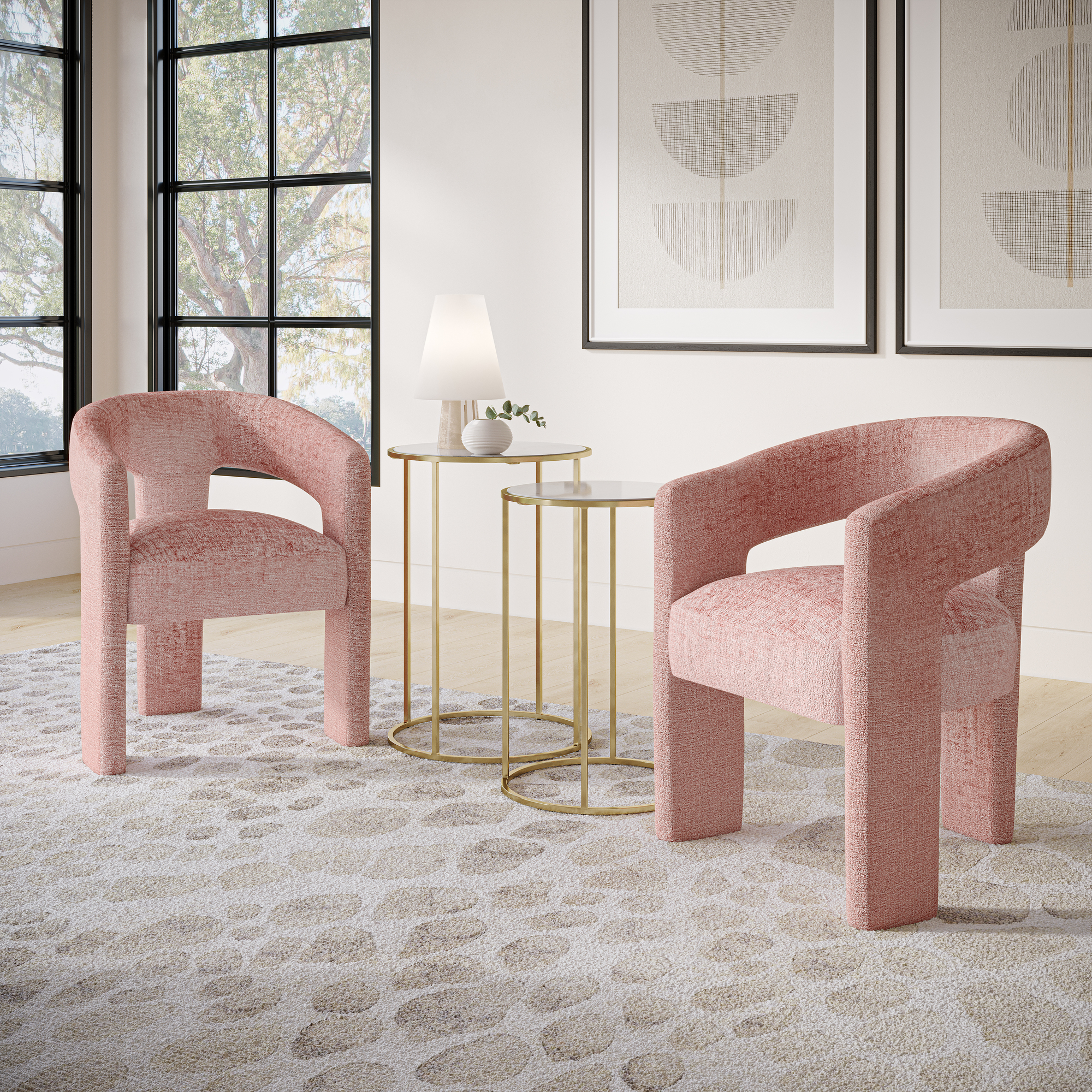 Livin Hill Polsterstuhl Leith 62 × 58 × 75 cm Zartrosa