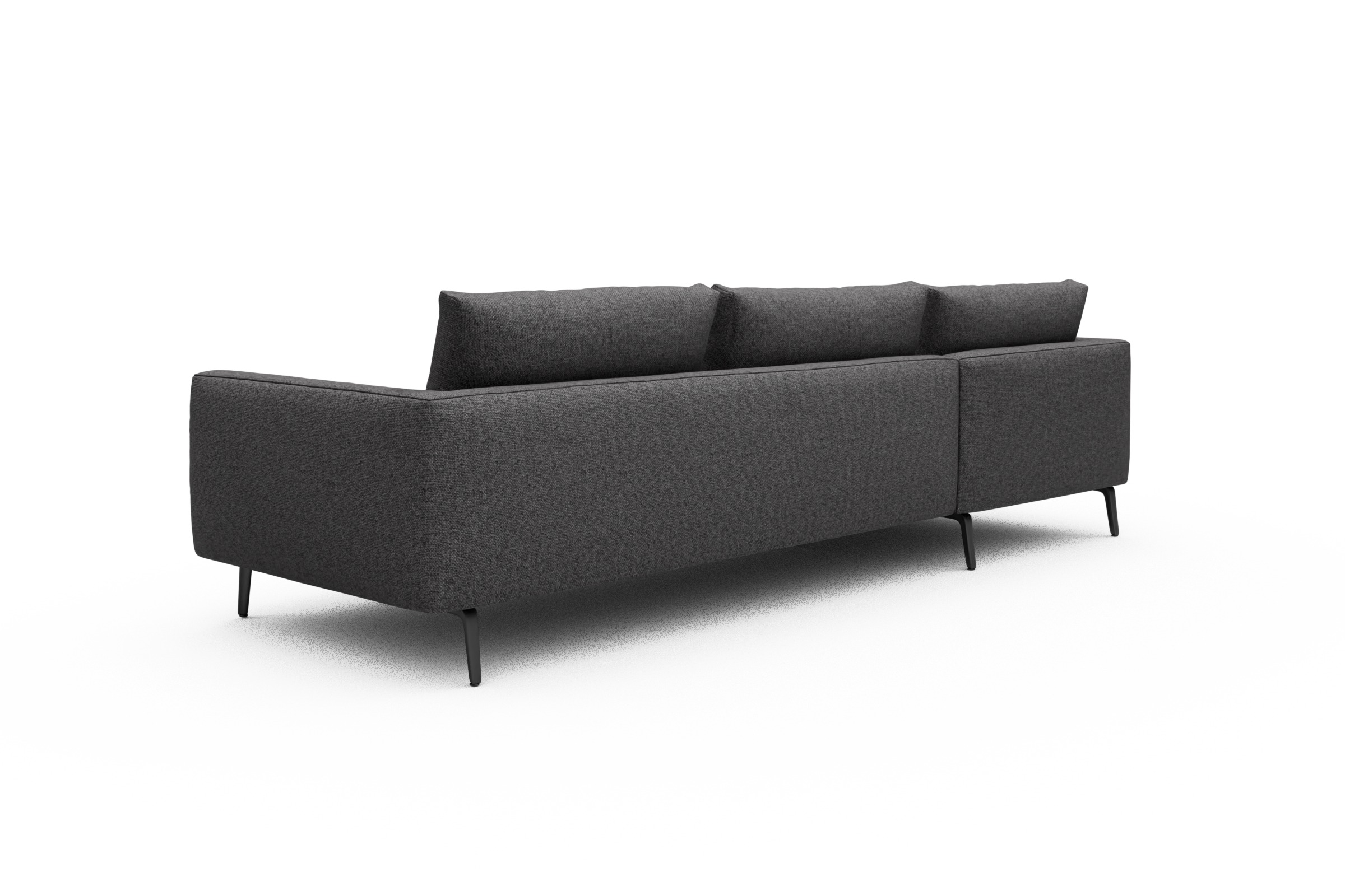 Ecksofa Karl Chaiselongue links mit 2,5-Sitzer Sama-Antracite