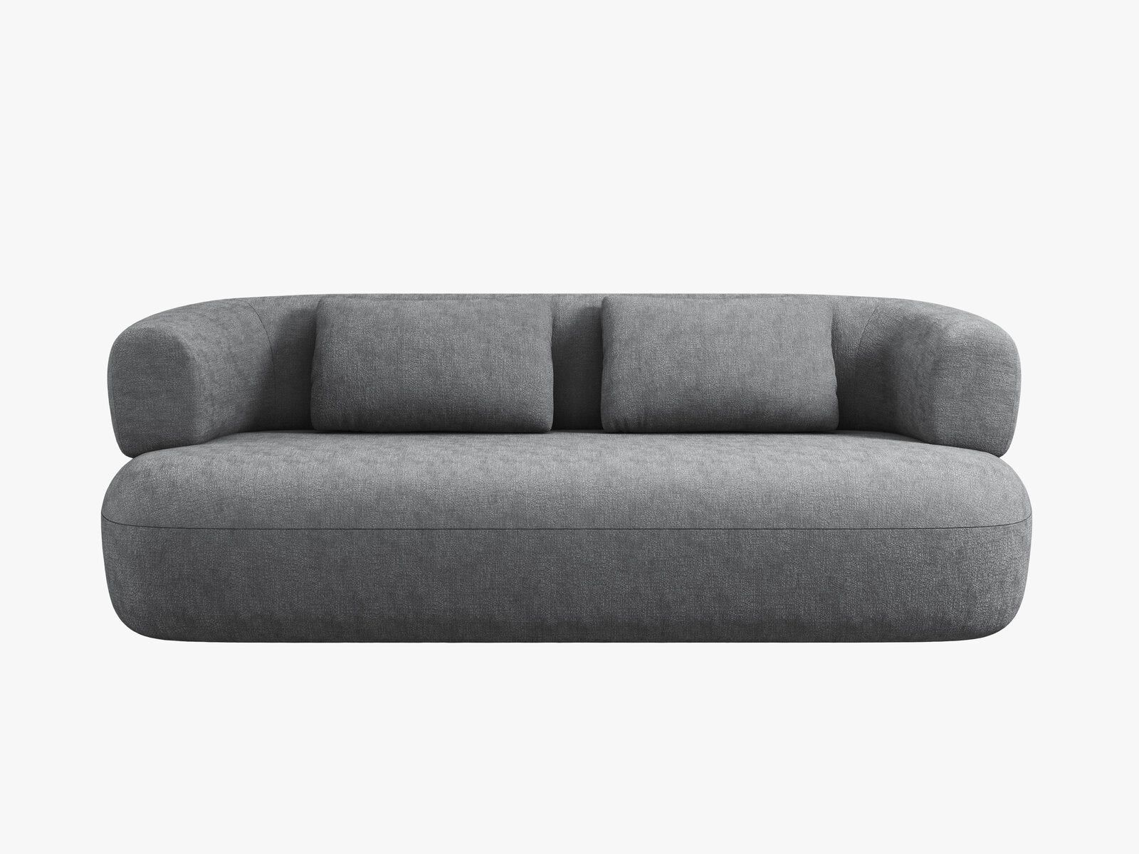 Micadoni Sofa Jenny 2-Sitzer Chenille Perfect Harmony Dunkelgrau