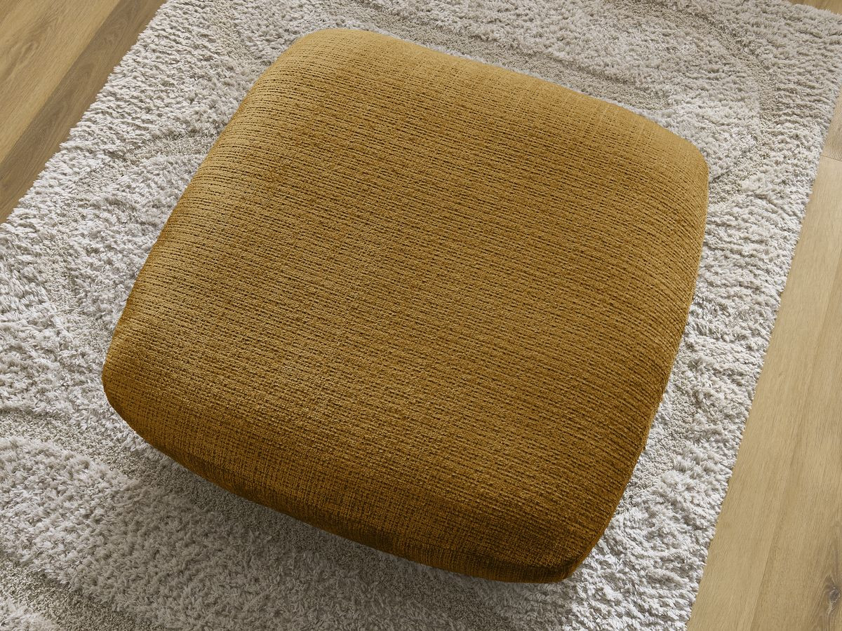 Bobochic Leonore Pouf Strukturstoff Gelb