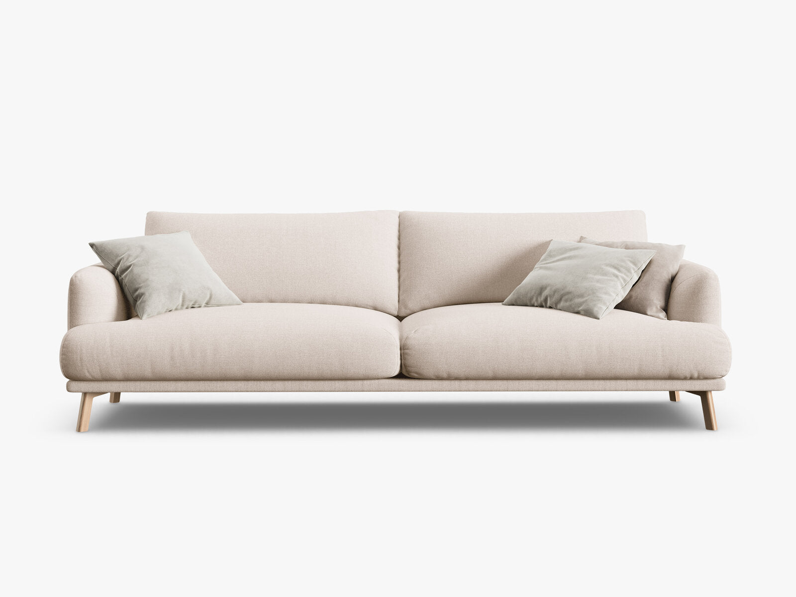 Micadoni Sofa Naomi 4-Sitzer Strukturierter Stoff Liberty Beige
