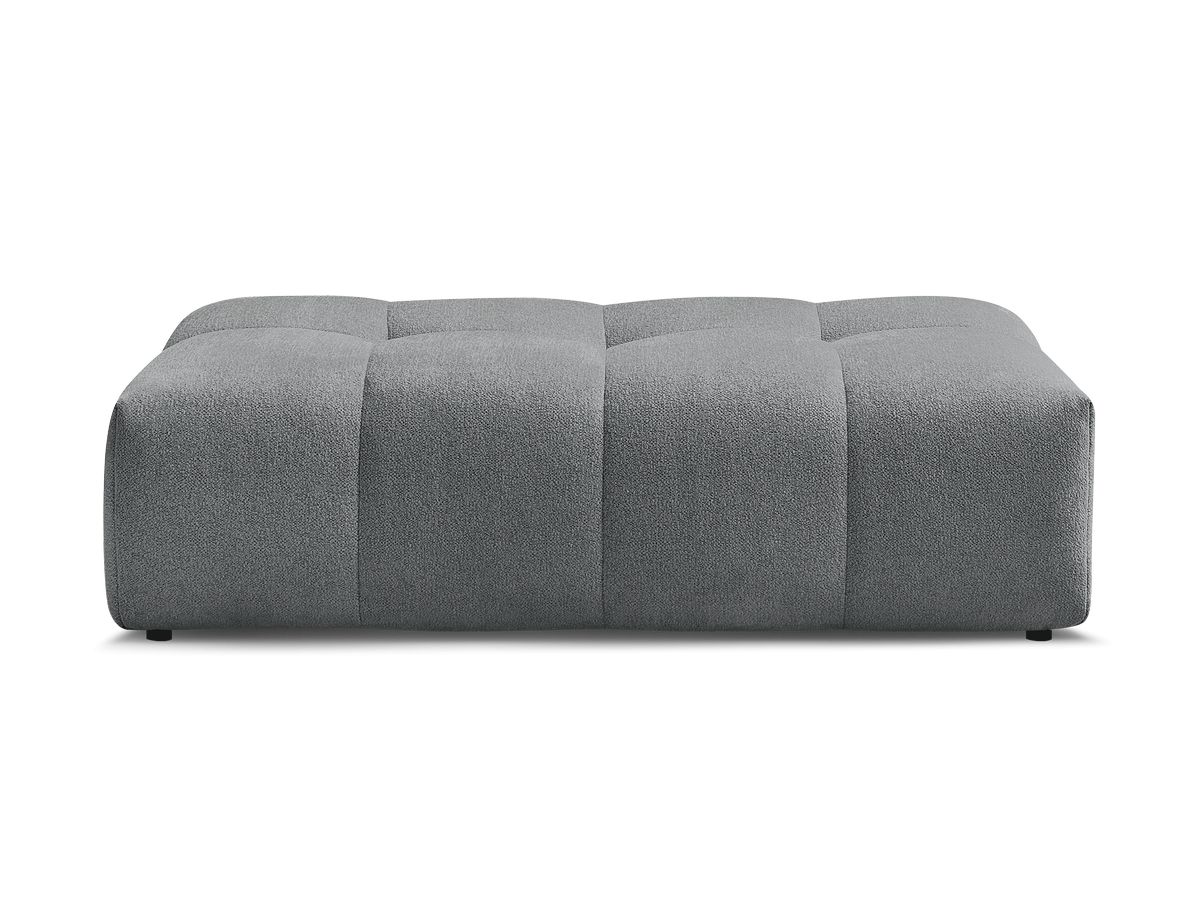 Bobochic Everest Pouf 140 × 70 cm Melange-Stoff Dunkelgrau
