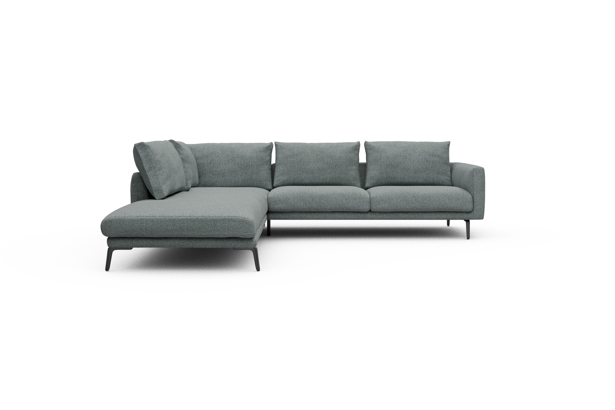 Skandi Home Ecksofa Karl Relax-Ecke links mit 2,5-Sitzer Casone-Light-Mixed-Green moebelfaktor
