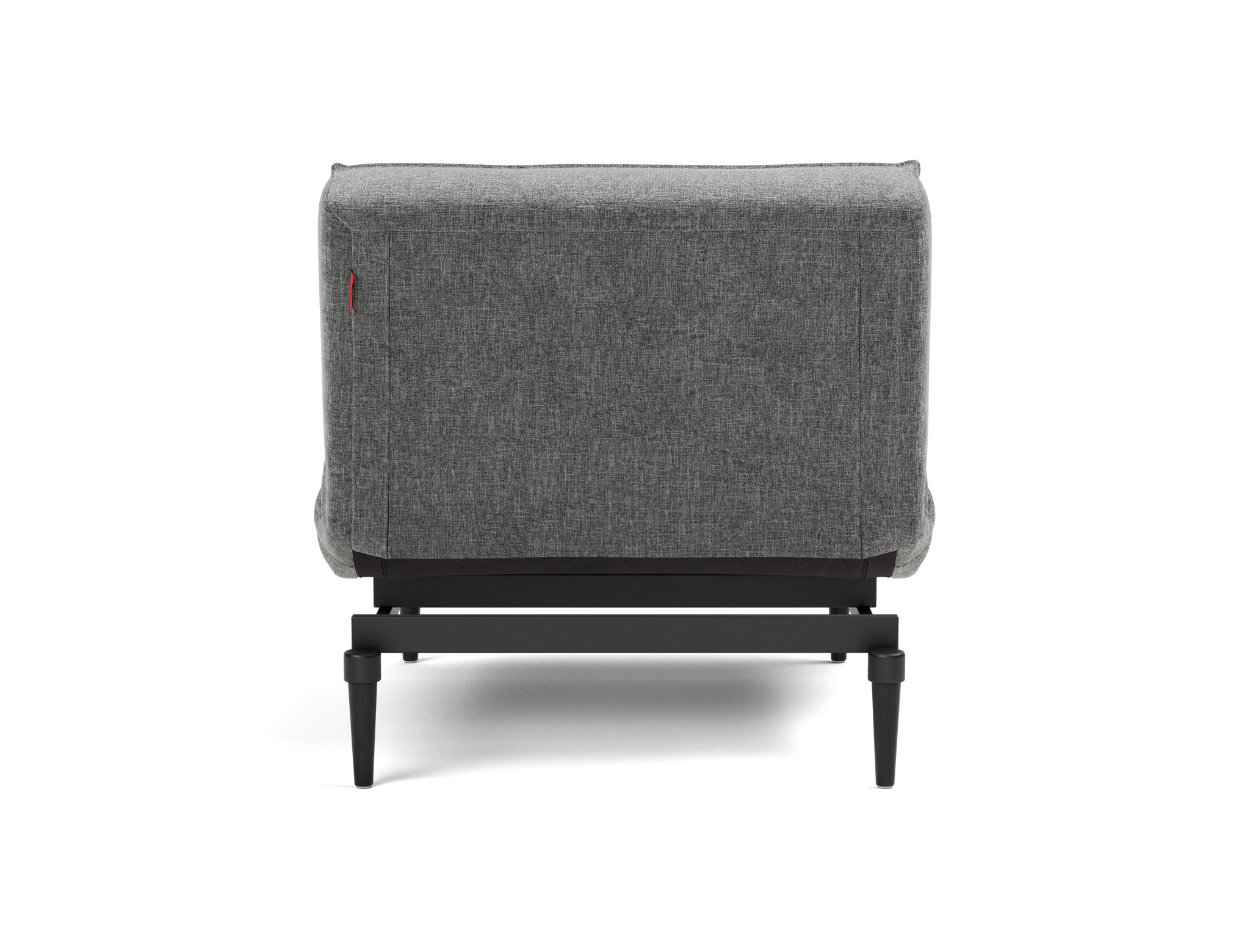 Sessel Splitback Strukturierter Stoff Twist 563-Charcoal Beine Styletto Eiche schwarz