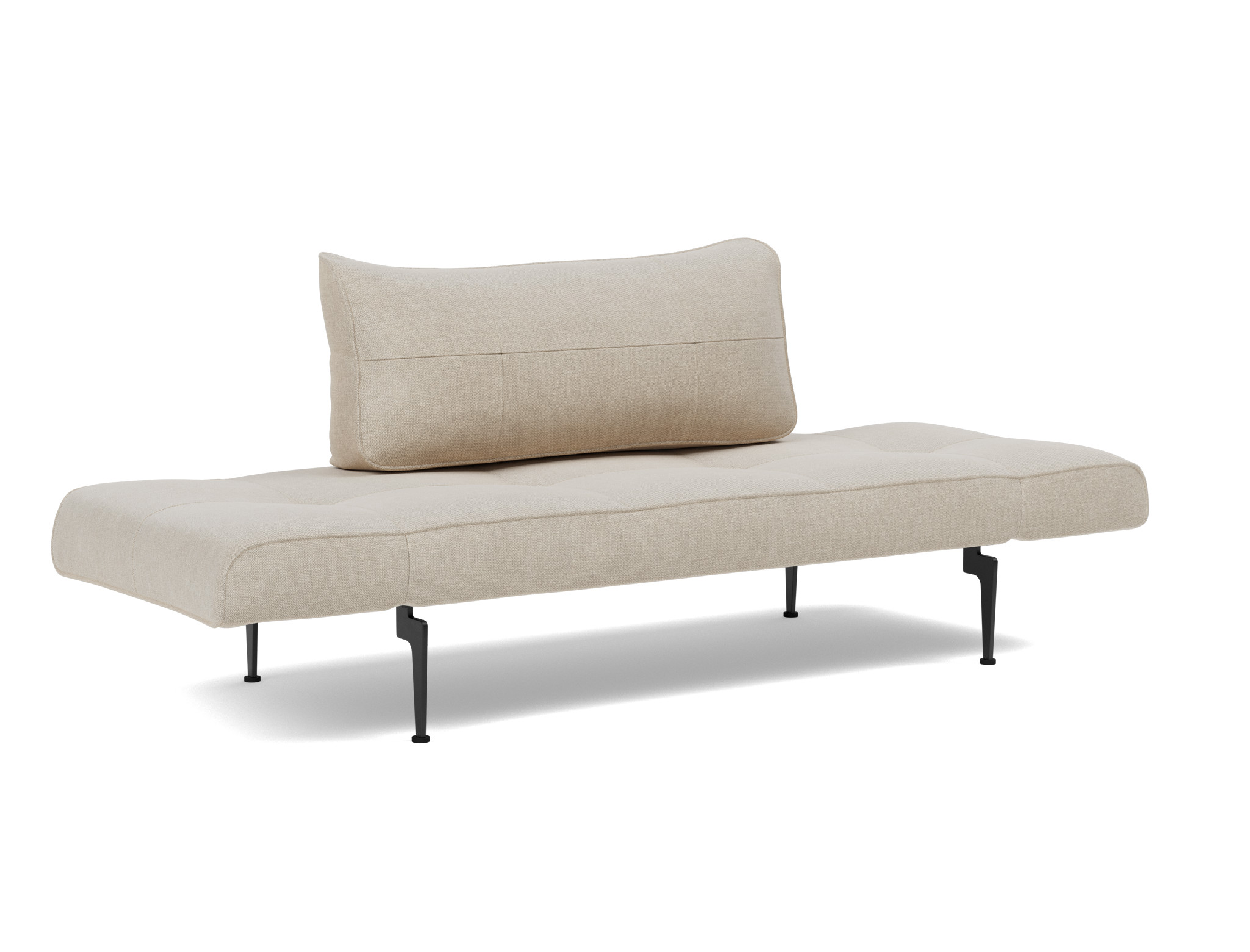 Tagesbett Zeal Flachgewebe Phobos 586-Latte Beine Laser schwarz