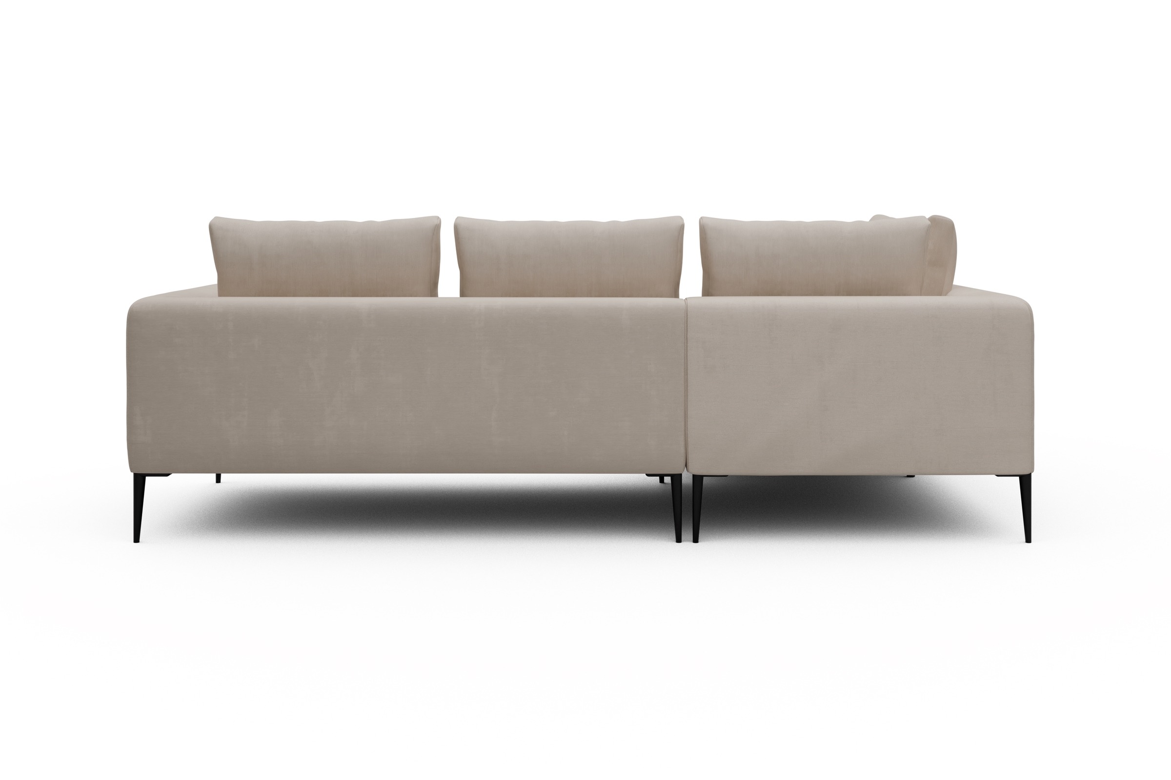 Ecksofa Paul Relax-Ecke links mit 2-Sitzer Cordufine-Off-White