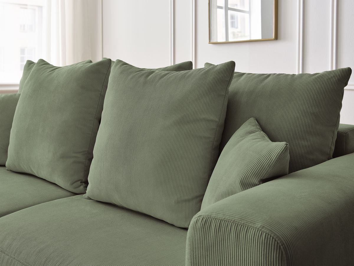 Bobochic Sidonie Sofa 3-Sitzer Cordsamt Grün