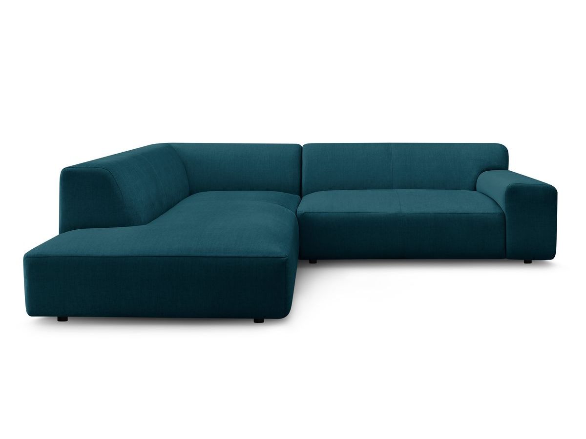 Bobochic Lavena Ecksofa 272 × 220 cm Samt Dunkelblau Ecke links
