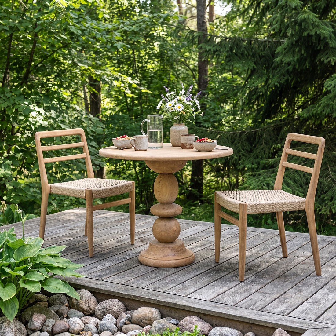 Raw Materials Verano Gartenstuhl aus Teakholz Natur