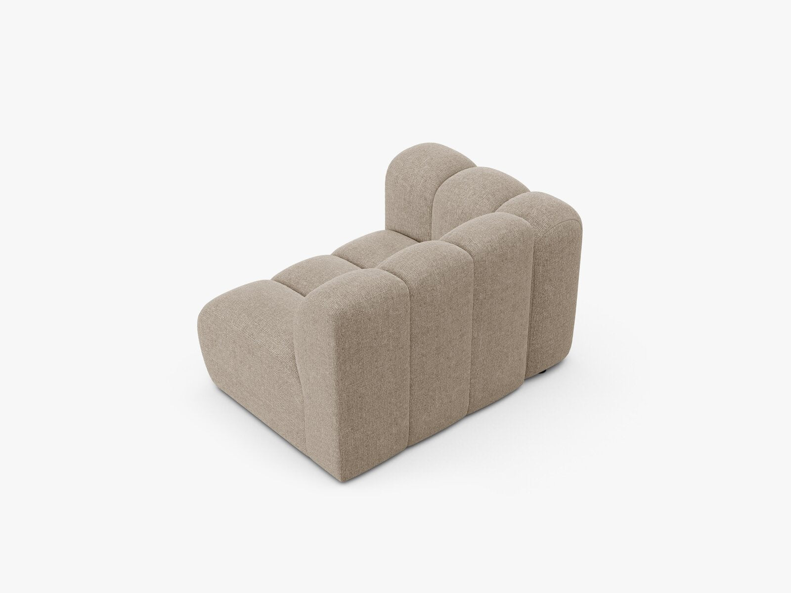Micadoni Modul Lupine 1-Sitzer Links Chenille Eden Dunkelbeige
