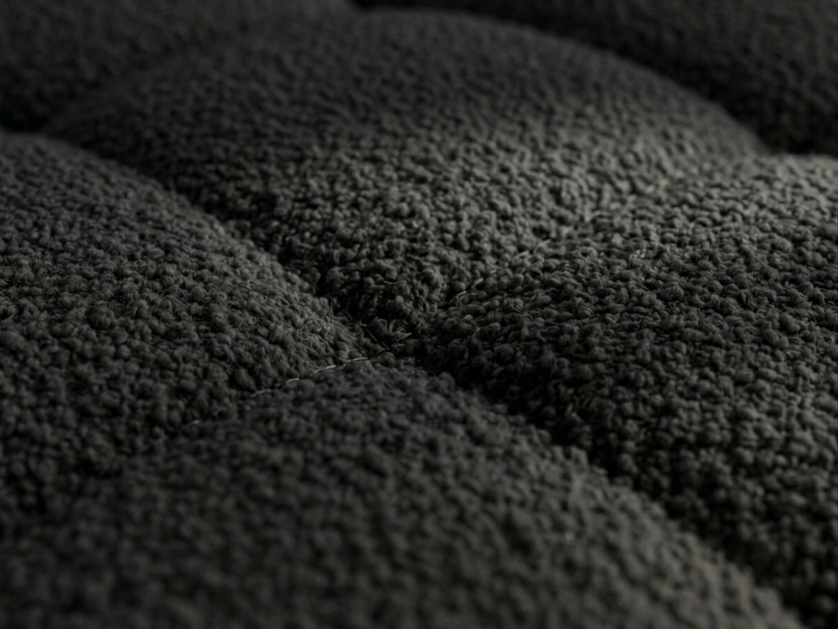 Bobochic Madison Ecksofa mit Schlaffunktion und Bettkasten Stoff Schwarz