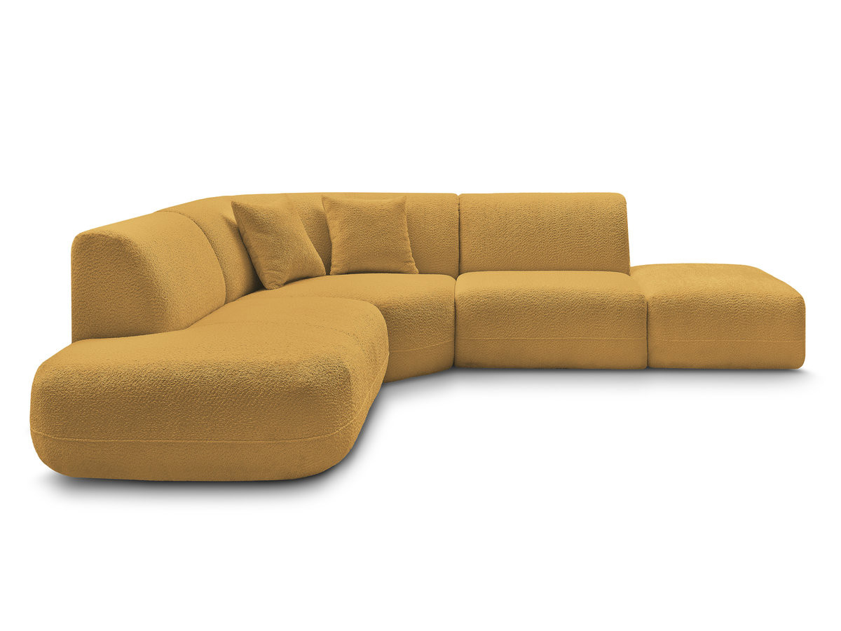 Bobochic Anda Ecksofa 279 × 264 cm Chenille Gelb Ecke links