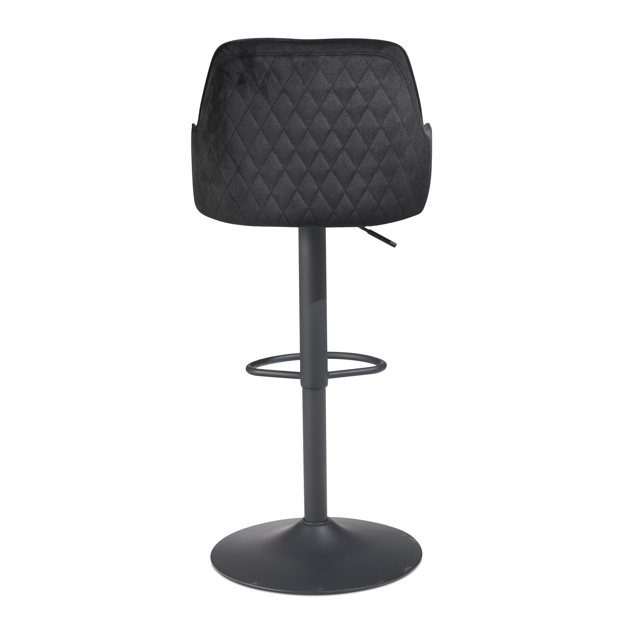 Barhocker Haerland Samt Schwarz 45 × 45 × 106 cm
