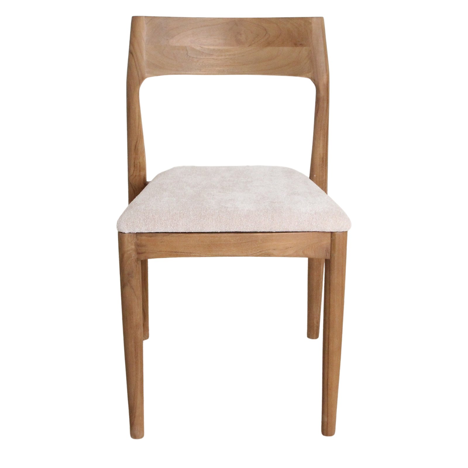 Raw Materials Freya Esszimmerstuhl aus Teakholz creme